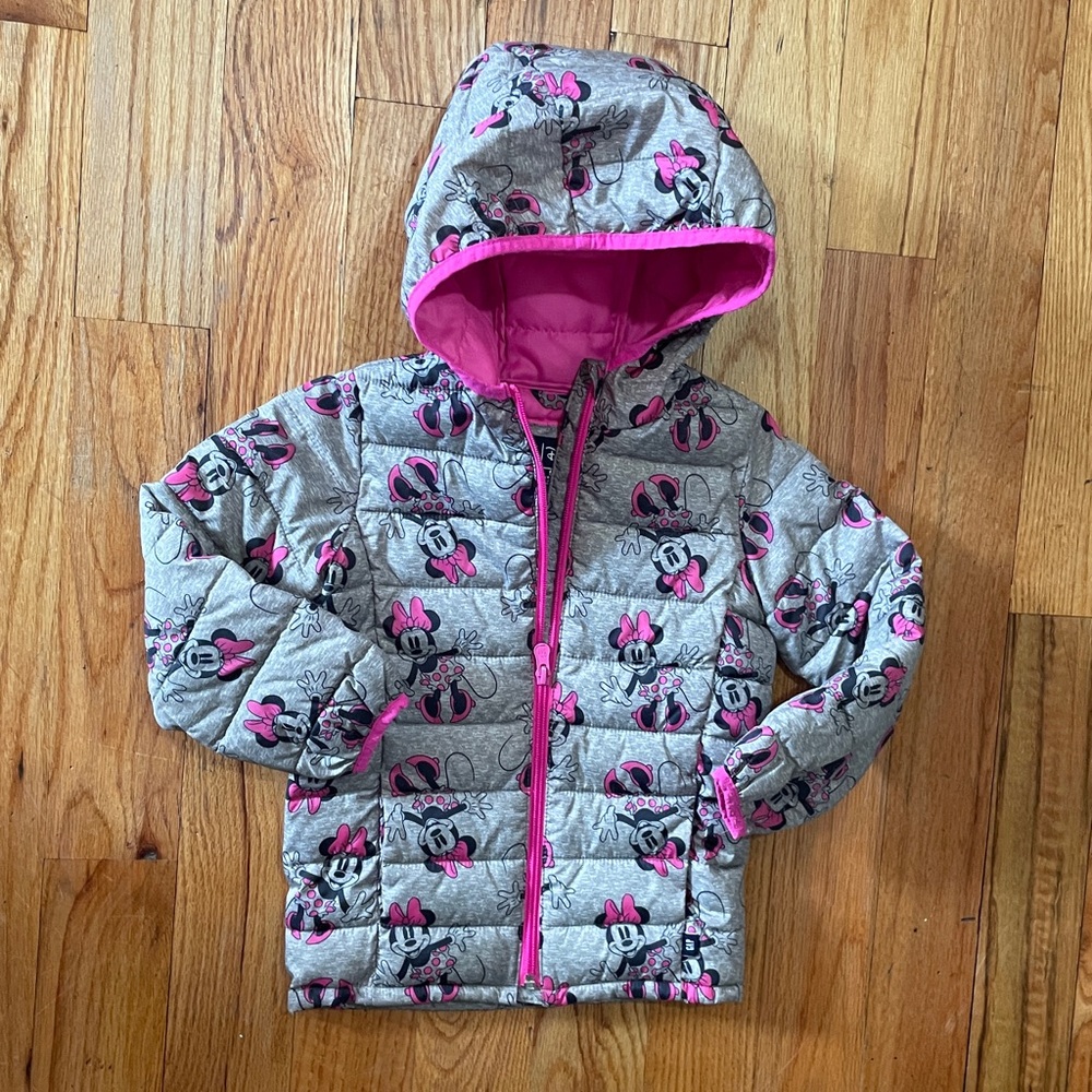 GAP babyGap | Disney Minnie Mouse ColdControl Puffer Jacket Trek 5. * - Picture 8 of 11